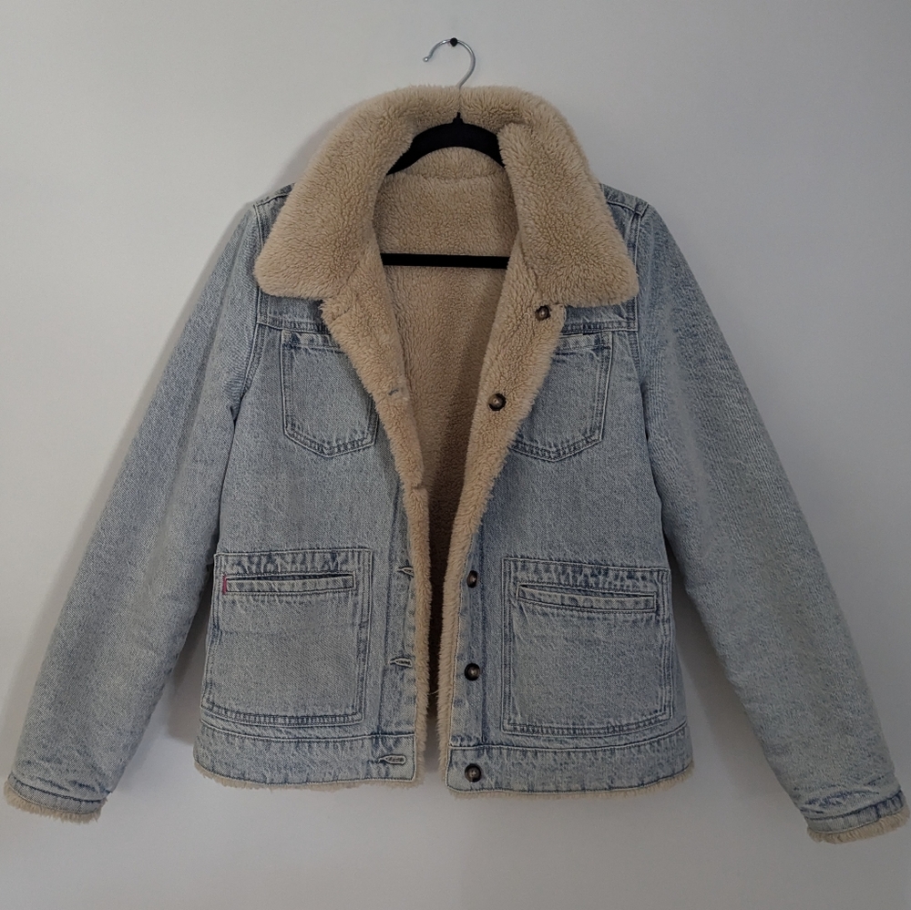 Men's Denim Sherpa Jacket